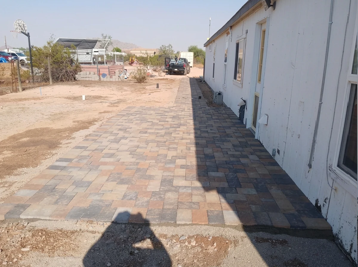 Paver Driveway Installation — Omniscient Construction Services Arizona