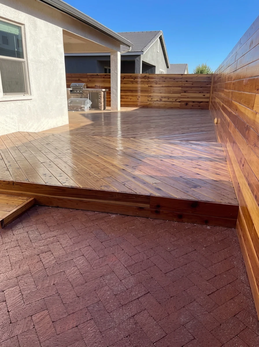 Custom Wood Deck Build — Omniscient Construction Services Arizona